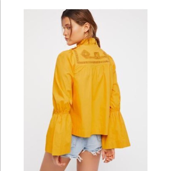 Free people mustard blouse - Picture 6 of 8